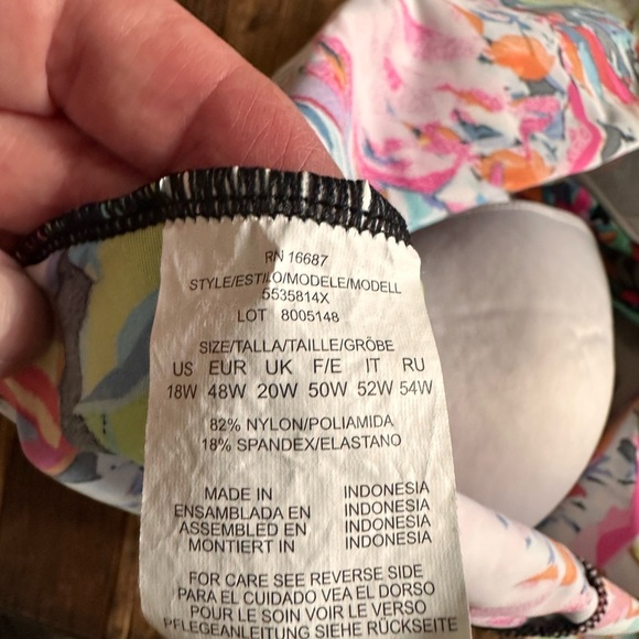 End of summer clear out 🔥Make an offer!!  Multicolor 2 Piece Swimsuit- 16W - Picture 3 of 6